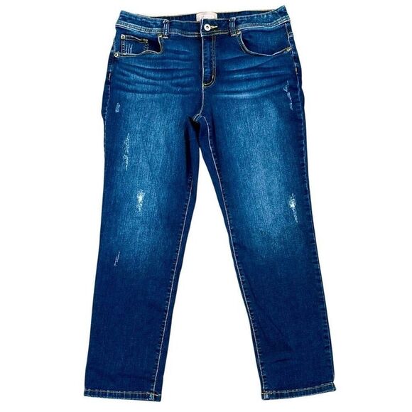Chico’s Distressed Ankle Denim Jeans 0.5 Small 6 - Picture 1 of 6